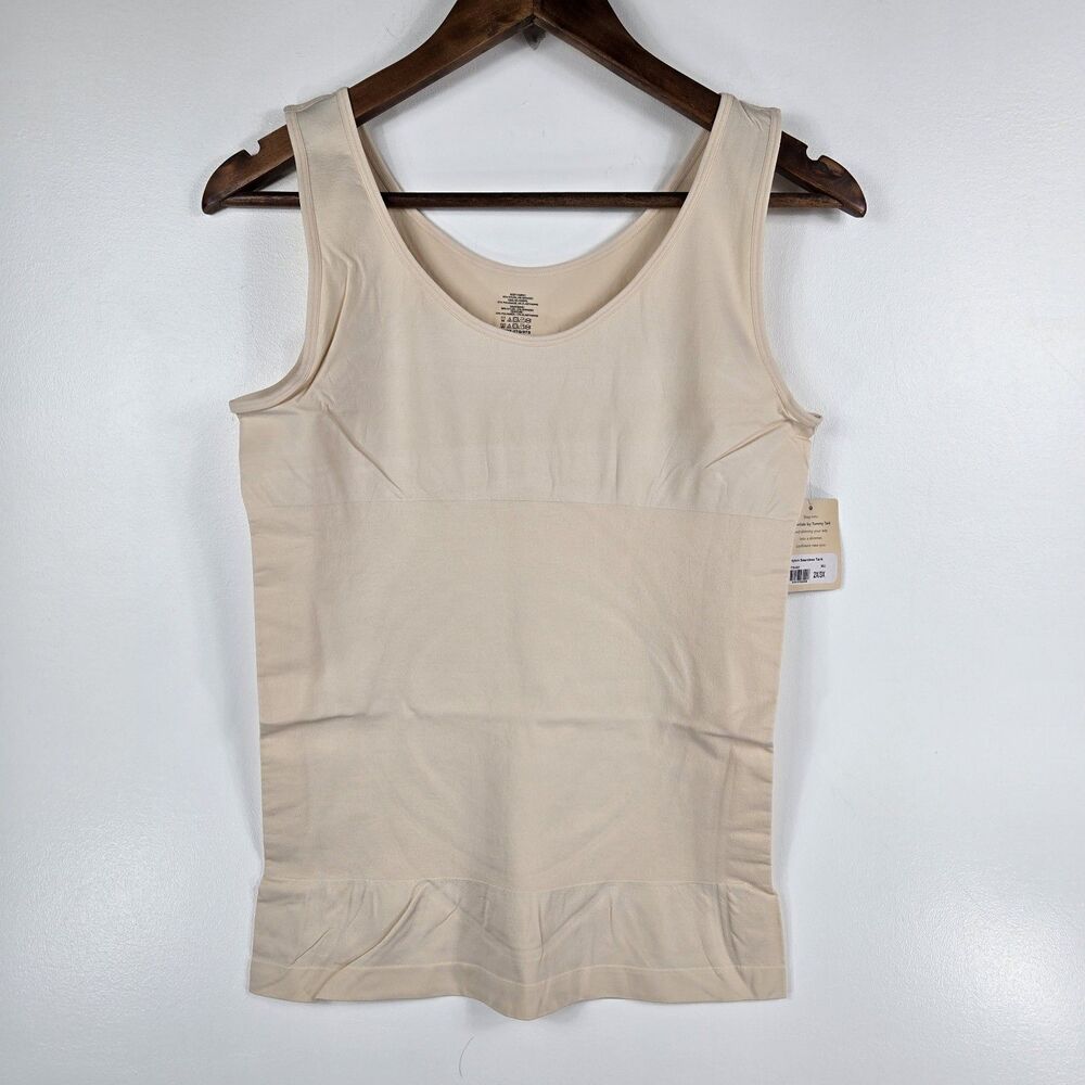 Essentials by Tummy Tank Women's‎ 2X/3X Nude Nylon Seamless Tank NWT